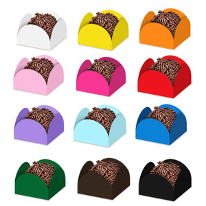 Forminhas Boston Four Petals Brigadeiro Box |Truffle | Bonbon Mini Box 3.5 X 3.5 Cm (50 Pack) Forminhas Boston Four Petals Brigadeiro Box |Truffle | Bonbon Mini Box 3.5 X 3.5 Cm (50 Pack)