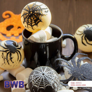 BWB Molds Spider & Spider Web Hot Cocoa Bomb Chocolate Mold (Code 10511)  BWB Molds Spider & Spider Web Hot Cocoa Bomb Chocolate Mold (Code 10511)