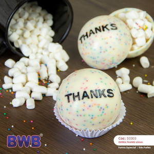 BWB Molds THANKS Sphere 65mm Cocoa Bomb ( Code 10303) 