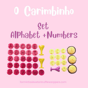 O Carimbinho DOTTED ALPHABET and DOTTED NUMBERS -Stamps For Brigadeiros & Desserts O Carimbinho DOTTED ALPHABET and DOTTED NUMBERS -Stamps For Brigadeiros & Desserts