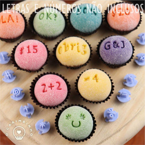 O Carimbinho PUCTUATION Kit - Stamps For Brigadeiros And Desserts  O Carimbinho PUCTUATION Kit - Stamps For Brigadeiros And Desserts