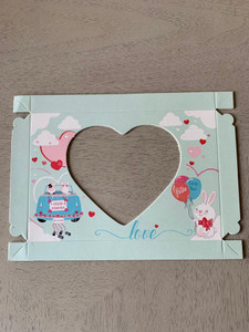 Jango Embalagens 5 Pack Easter Heart Boxes For Spoonable Egg Blue With Bunnies | ( 500 Grams) Jango Embalagens 5 Pack Easter Heart Boxes For Spoonable Egg Blue With Bunnies | ( 500 Grams)