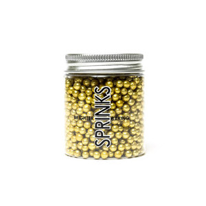 Sprinks Cachous Pearl Beads GOLD (85g) 4mm - by Sprinks Sprinks Cachous Pearl Beads GOLD (85g) 4mm - by Sprinks