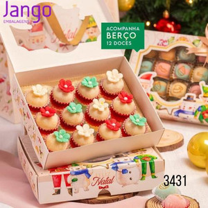 Jango Embalagens 10 Pack - Christmas Brigadeiro Box (Code 3431 ) 6 and 12 Cavities Jango Embalagens 10 Pack - Christmas Brigadeiro Box (Code 3431 ) 6 and 12 Cavities
