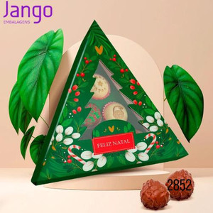 Jango Embalagens 10 Pack - Christmas Pine Tree Brigadeiro Box (Code 2852 ) 6 Cavities Jango Embalagens 10 Pack - Christmas Pine Tree Brigadeiro Box (Code 2852 ) 6 Cavities