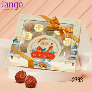 Jango Embalagens 10 Pack - Brigadeiros Christmas boxes Union (Code 2783 )  20 Cavities  Jango Embalagens 10 Pack - Brigadeiros Christmas boxes Union (Code 2783 )  20 Cavities