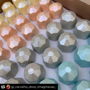 BWB Molds Diamond  Truffle | Bonbons BWB 3 parts Mold (Code 54)  BWB Molds Diamond  Truffle | Bonbons BWB 3 parts Mold (Code 54)