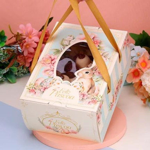 Jango Embalagens 10 Pack - Premium  Easter Box with Handle SUBLIME     (Code 4633 ) 