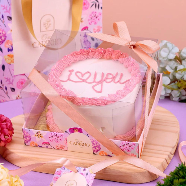 Jango Embalagens 10 Pack - Mini Cake box charmosa  / Graciosa  ( Codes4112 code 4113) 