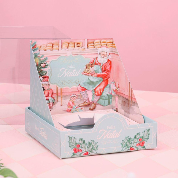 Jango Embalagens 10 Pack - Mini Panettone box Doce Natal  (codes 5104 ) 100 grams 