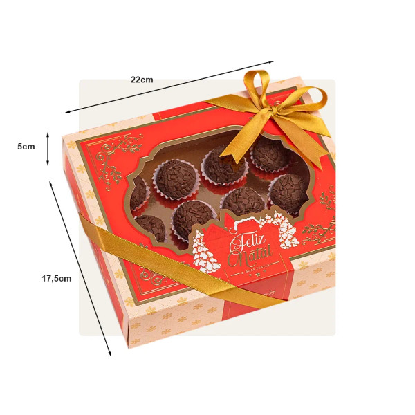 10 Pack - Box for 20 truffles  with window ENCANTO (Code 3669)