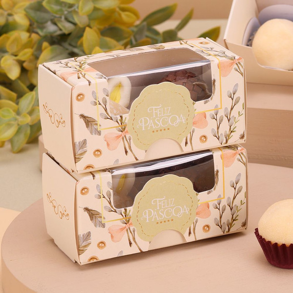 JANGO EMBALAGESNS 10 Pack  2 Brigadeiros Box - Truffle -Bonbon Box 4643 LEVEZA