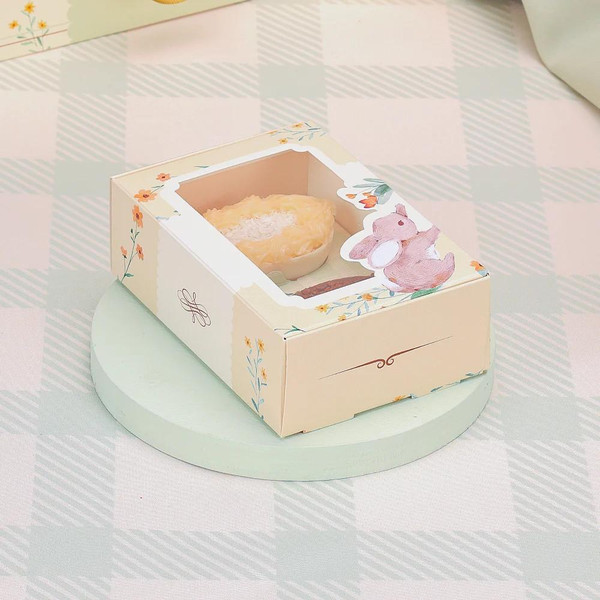 Jango Embalagens 10 Pack  Easter Egg Box DUO  With Acetate Lid FLORIR (Code 5486) 