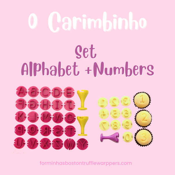 DOTTED ALPHABET and DOTTED NUMBERS -Stamps For Brigadeiros & Desserts