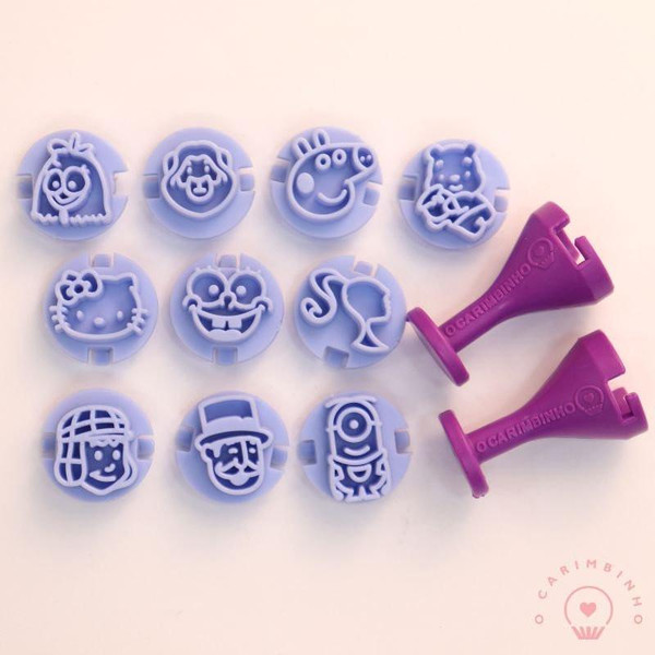 O Carimbinho CARTOONS - Stamps For Brigadeiros & Desserts (2 options) 