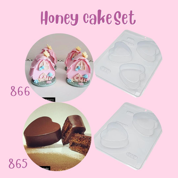 BWB Molds Honey Cake Heart | 2 Sizes  (Code 865 & 866) 