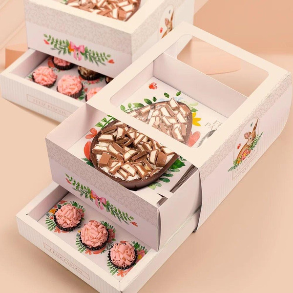 Jango Embalagens 5 Pack Stacked Easter Egg Box and Brigadeiros |  (Code 2444) ENCANTADA 