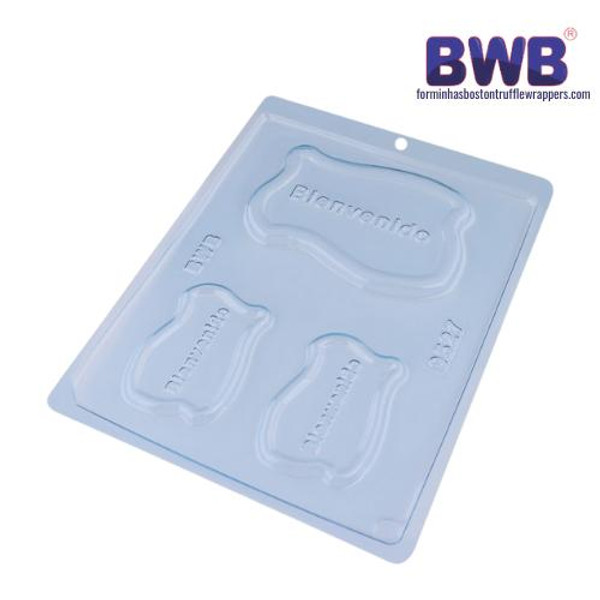 BWB Molds Bienvenido Plaque  Mold  (Code 9527) ONE PART MOLD 