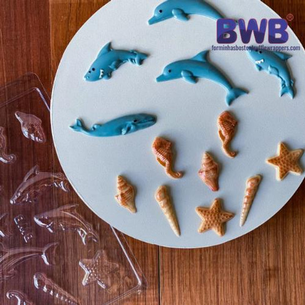 BWB Molds Mini Under the Sea Creatures  Mold | Code 9293 (ONE PART MOLD) 