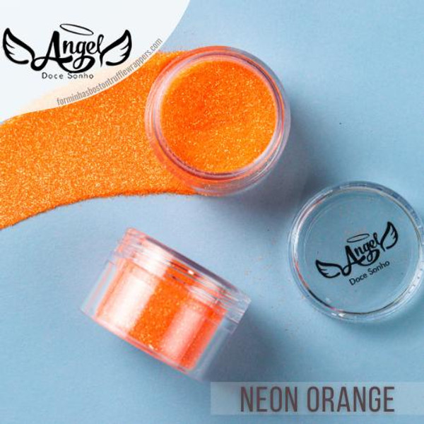 Angel Sonho Neon Orange  -   Laranja Neon - Angel Sonho - Glitter Decorative Powder | 8g 