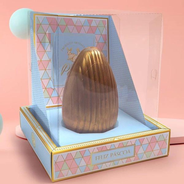 Jango Embalagens 10 Pack Standing Up Easter Egg Boxes With Transparent Lid 350/500g | MAGIA (Code 2427) 