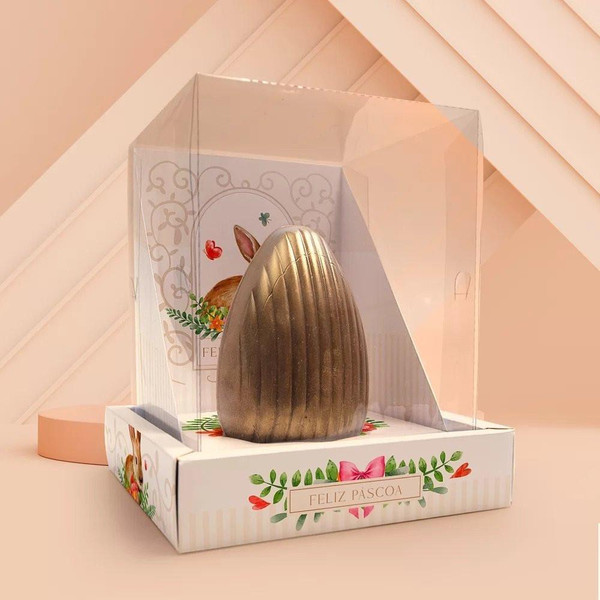 Jango Embalagens 10 Pack  Standing Up Easter Egg Boxes With Transparent Lid 350/500g | 2 Options ( ENCANTADA- Code 2426) 