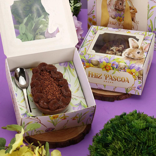 Jango Embalagens 10 pack Spoonable Easter Box for 100/150g FLORESCER (Code 3751) 