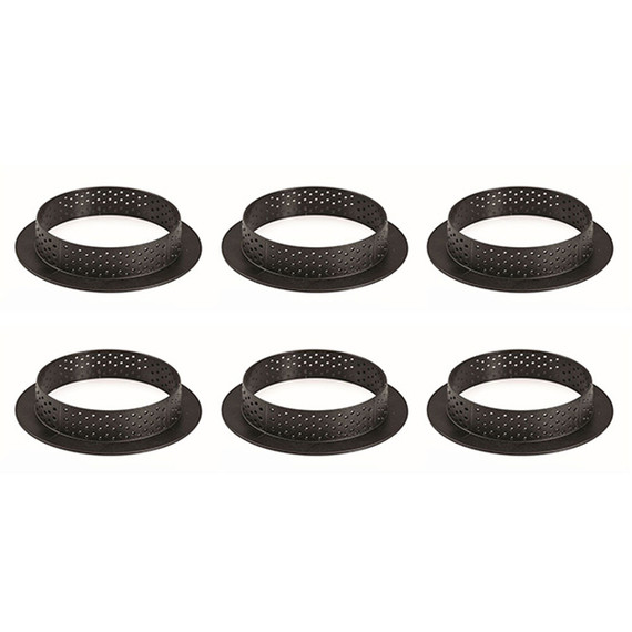 Silikomart Tarte Ring, 80mm Black, Set/ 6 Rings Silikomart Tarte Ring, 80mm Black, Set/ 6 Rings