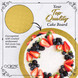 O'Crème Round Gold Cake Boards, 14" x 1/4" High - Pack of 10