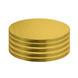 O'Crème Round Gold Cake Board 1/2" Thick, 10" Dia. pk of 5