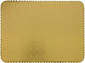 O'Crème Cake Board, Half Size, 14"x18"x 1/8", Gold, Scalloped, Pack of 10
