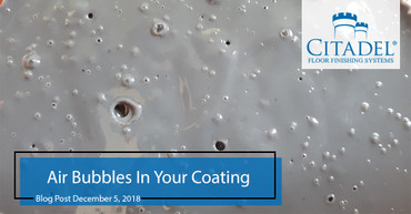 Tiny Bubbles: For Your Champagne, Not Your Concrete Coating