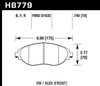 Hawk HP+ Front Brake Pads (fits MQB 340mm rotors)