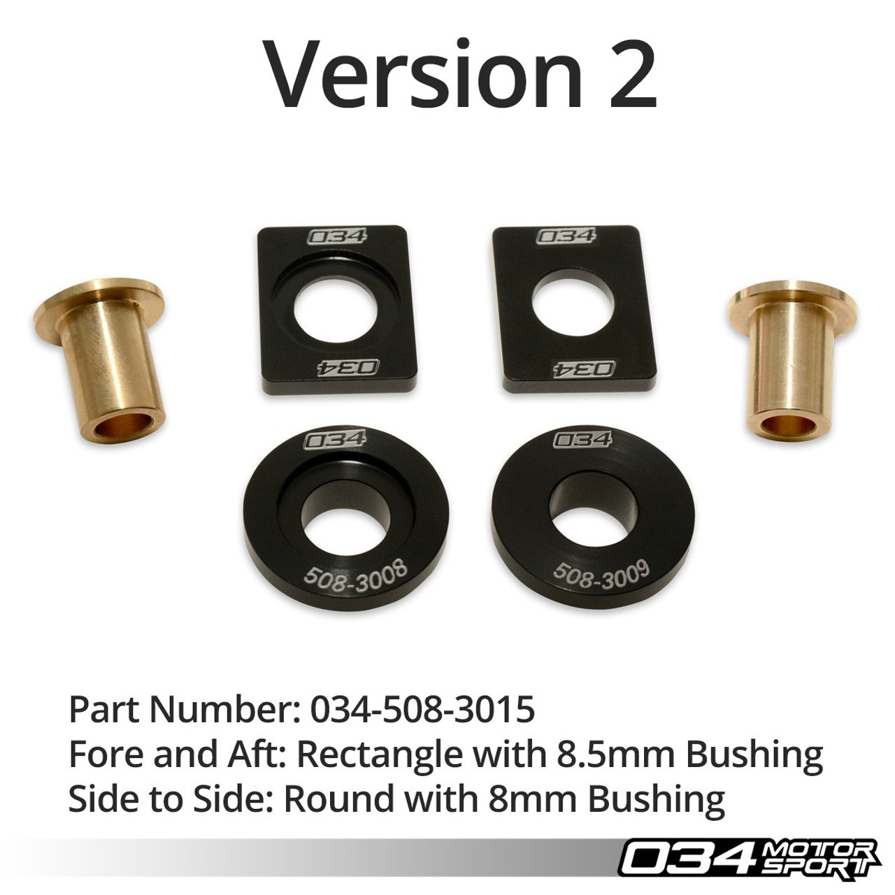 034Motorsport Billet Solid Shifter Bushing Kit