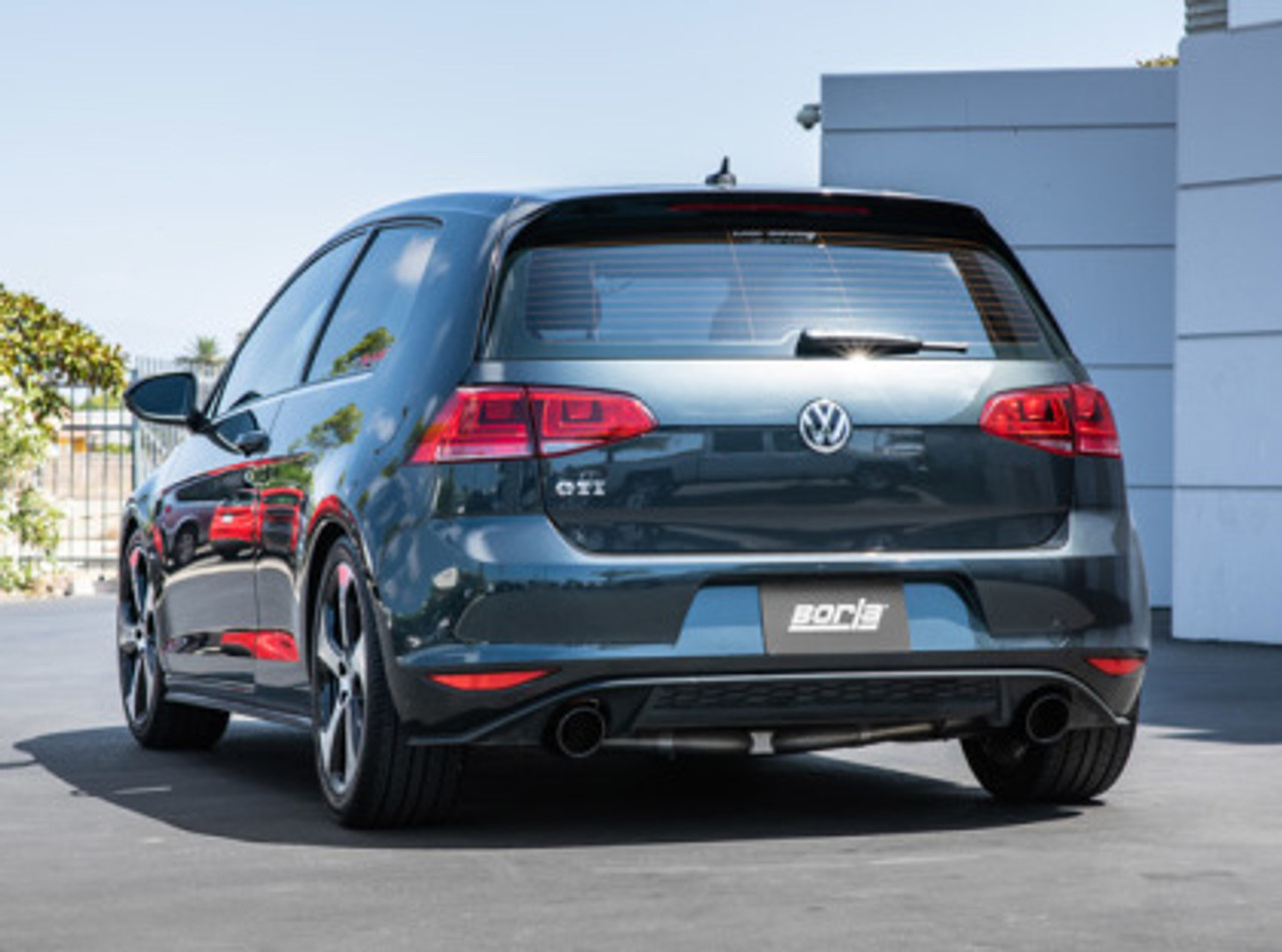 Borla S-Type 3" Catback Exhaust w/ Black Chrome Tips for MK7 GTI