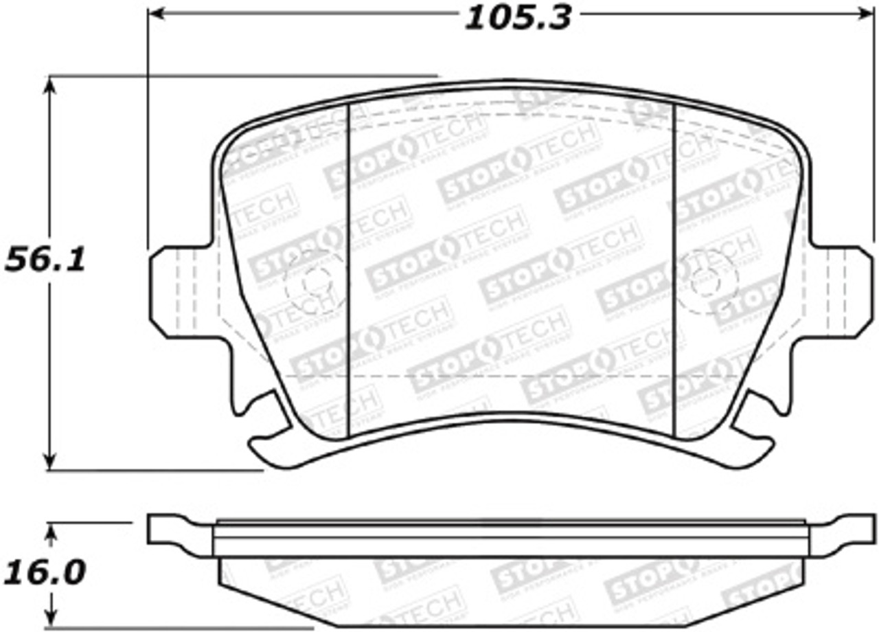 StopTech Sport Rear Brake Pads (Performance Package)