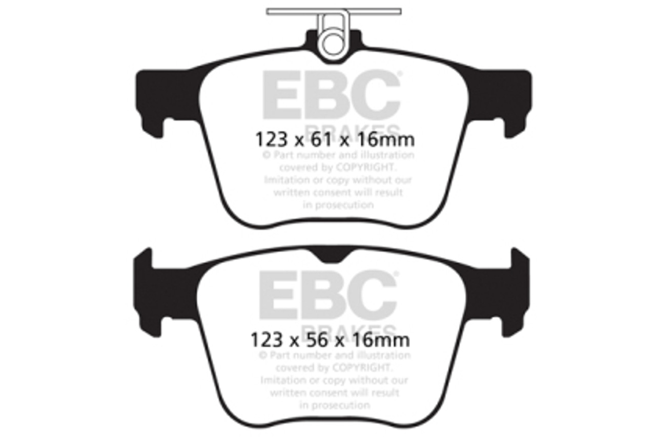 EBC Yellowstuff Rear Brake Pads for 8V S3, 8S TT & 8S TTS