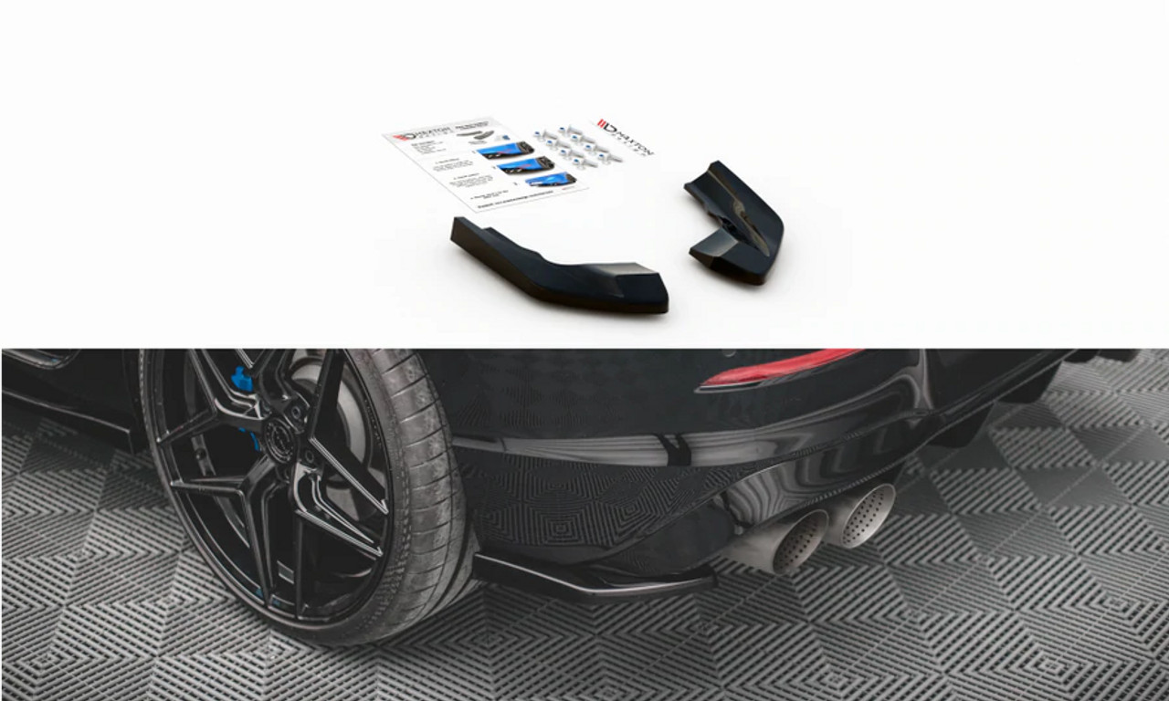 Maxton Design Rear Side Splitters V.2 for MK8 Golf R