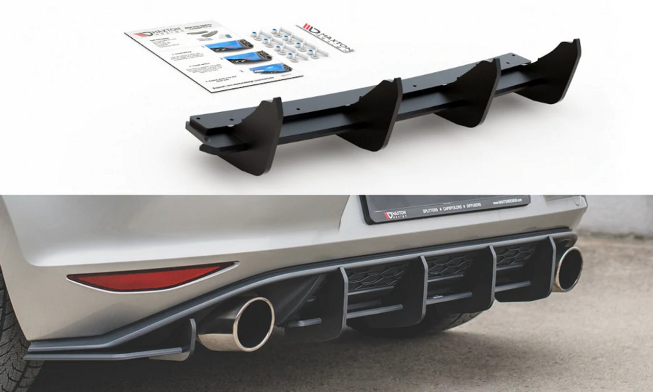 Maxton Design Racing Durability Rear Diffuser V.1 for MK7 GTI