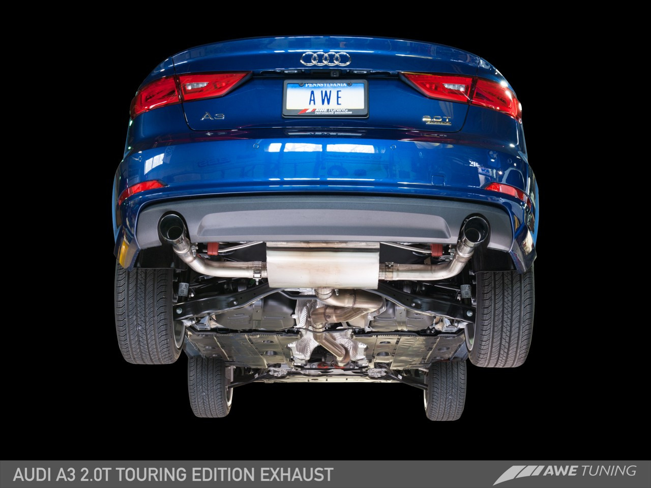 AWE Touring Edition Catback Exhaust for 8V A3 2.0T Quattro