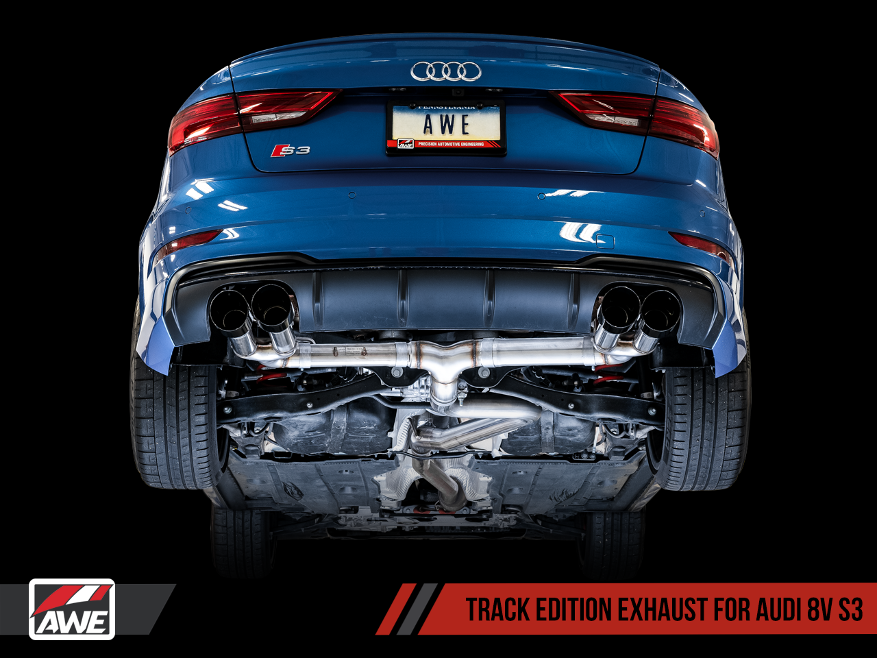 AWE Track Edition Catback Exhaust for 8V S3