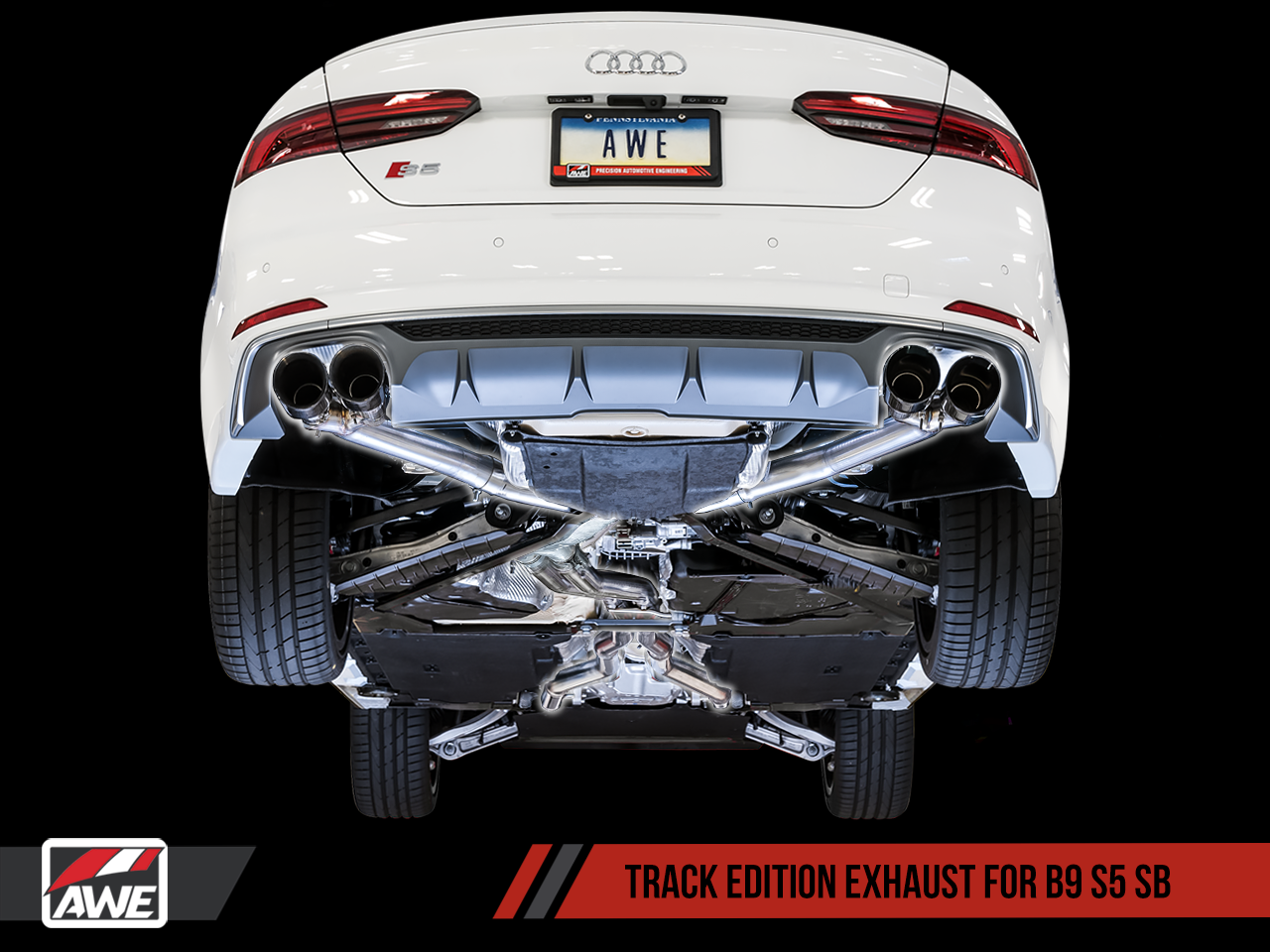 AWE Track Edition Catback Exhaust for B9 S5 Sportback