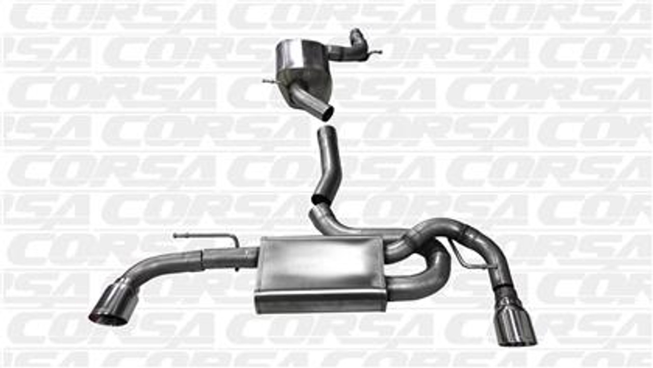 CORSA Performance Touring Catback Exhaust w/ Polished Tips for MK6 GTI