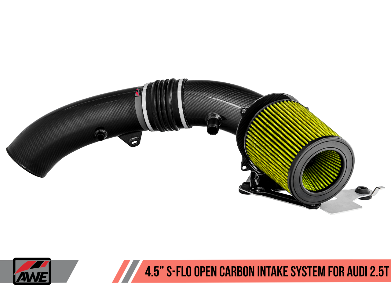 AWE 4.5" S-FLO Open Carbon Intake System for 8V/8Y RS3 & 8S TTRS