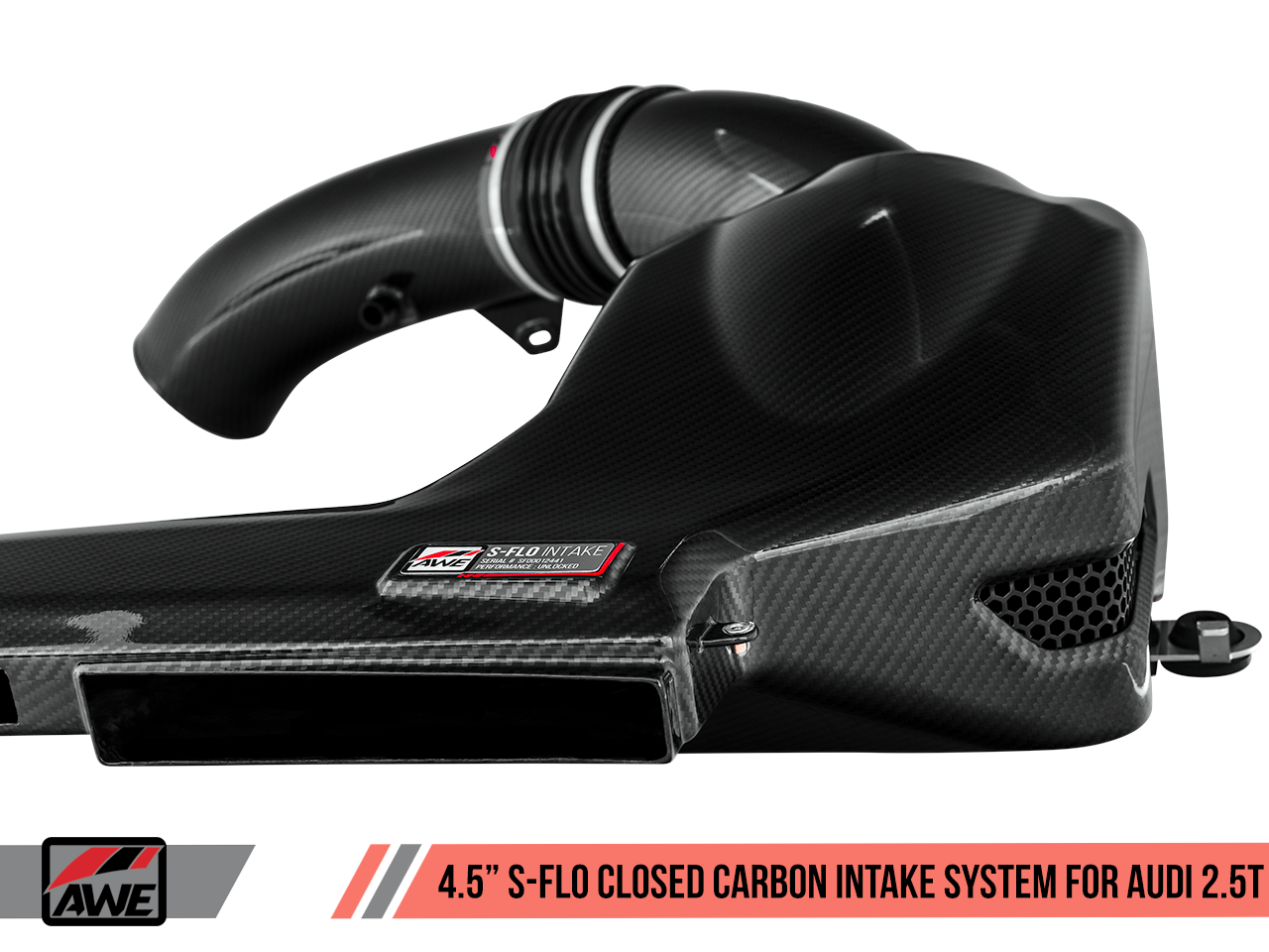 AWE 4.5" S-FLO Closed Carbon Intake System for 8V/8Y RS3 & 8S TTRS