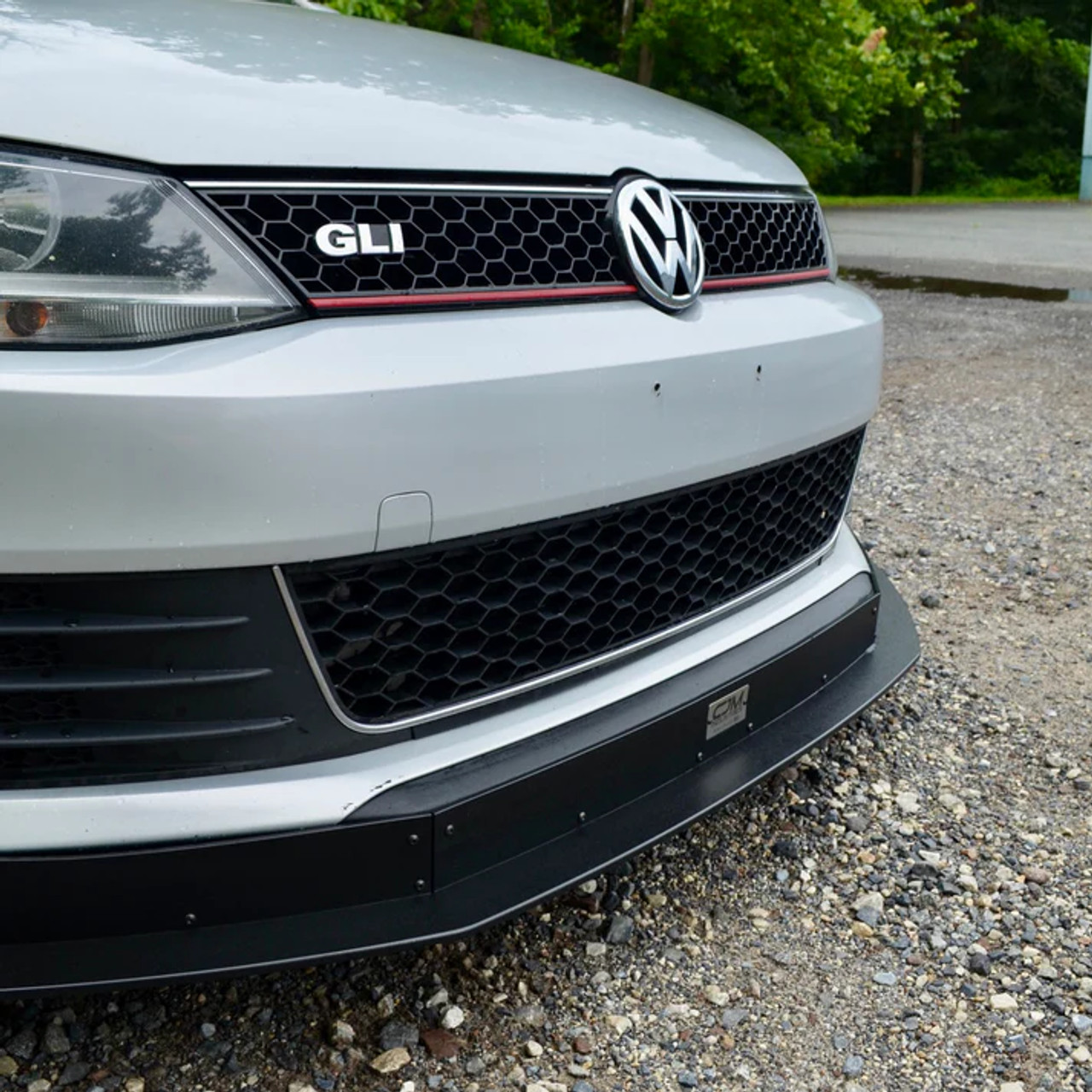 CJM Industries V2 Chassis Mounted Front Splitter w/ Air Dam for 2012-2014 MK6 GLI (60mm Lip)