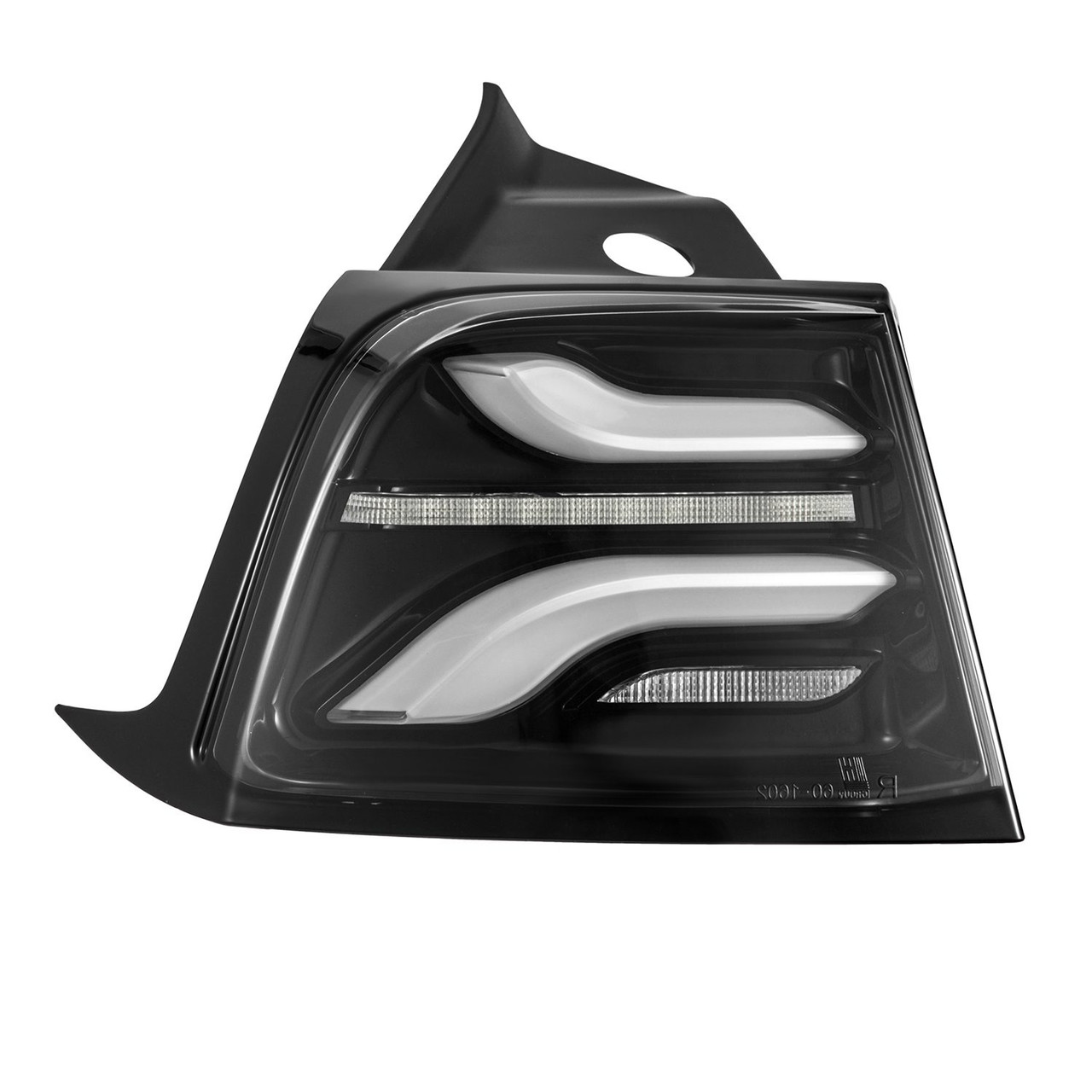AlphaRex Pro Series LED Tail Lights for Tesla Model Y (w/ Stock Amber signals) - Jet Black