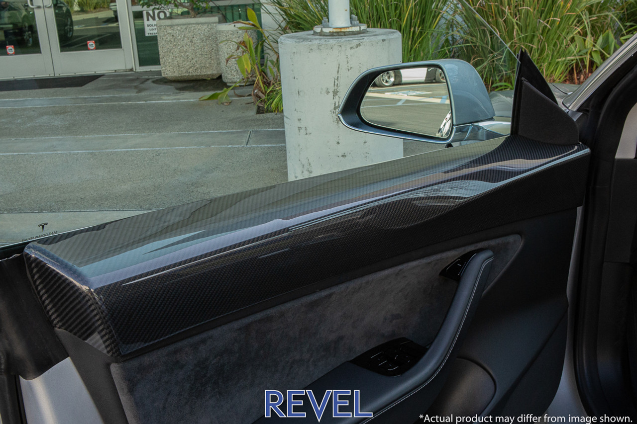 Revel GT Dry Carbon Front Door Trim for Tesla Model 3