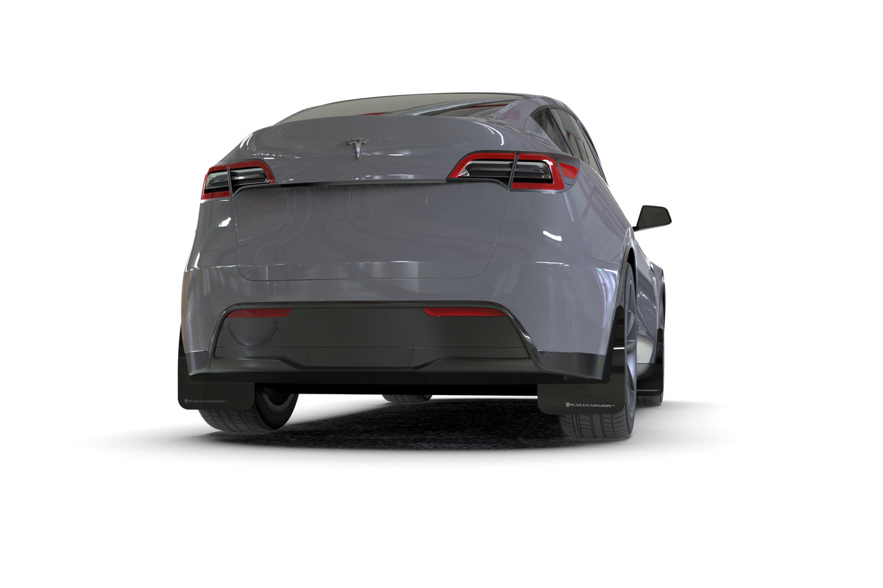 Rally Armor UR Black w/ Blue logo Mud Flaps for Tesla Model Y