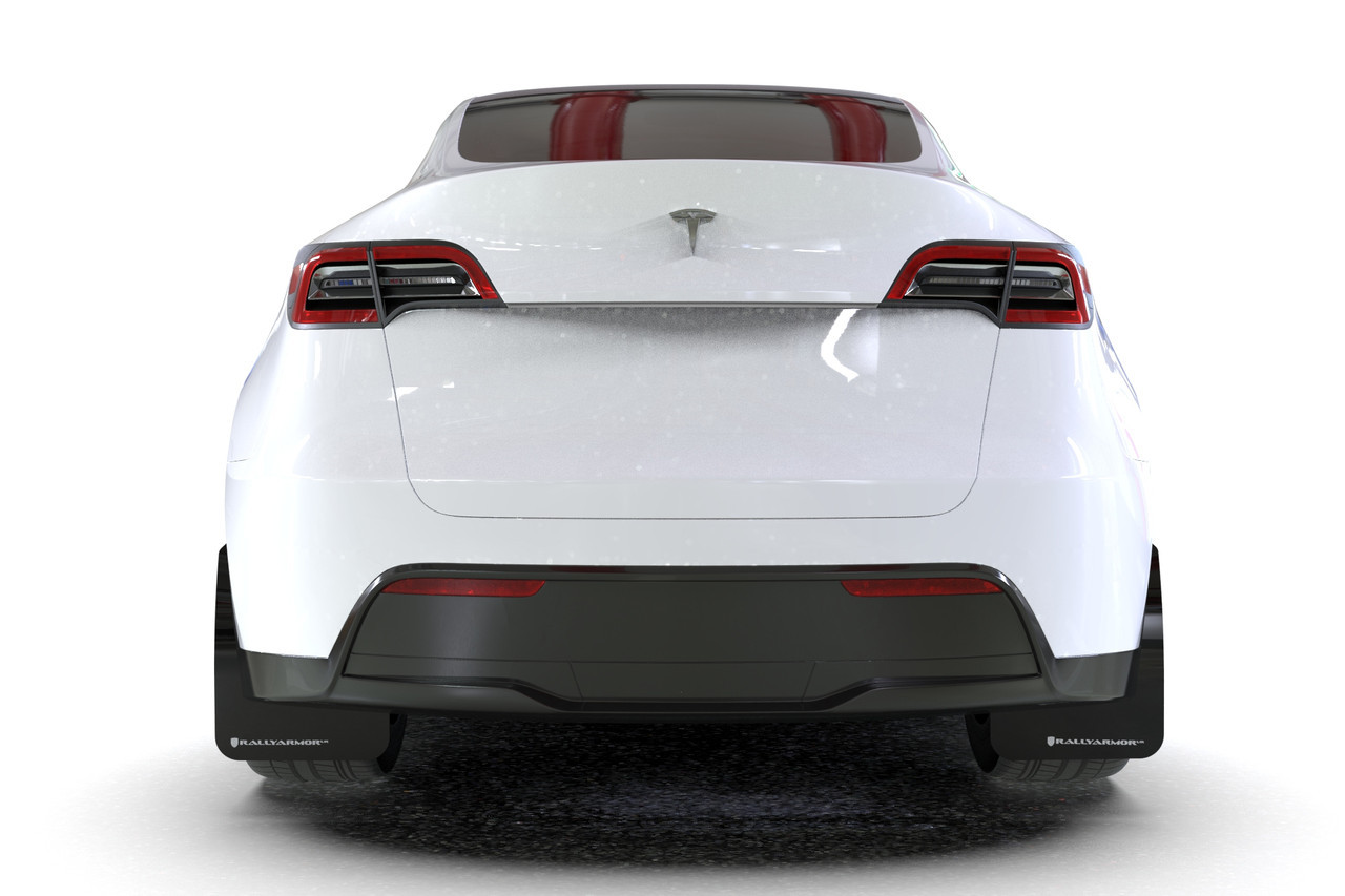 Rally Armor UR Black w/ Grey logo Mud Flaps for Tesla Model Y